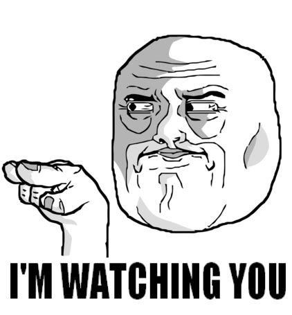 im watching you meme|i am watching you gesture.